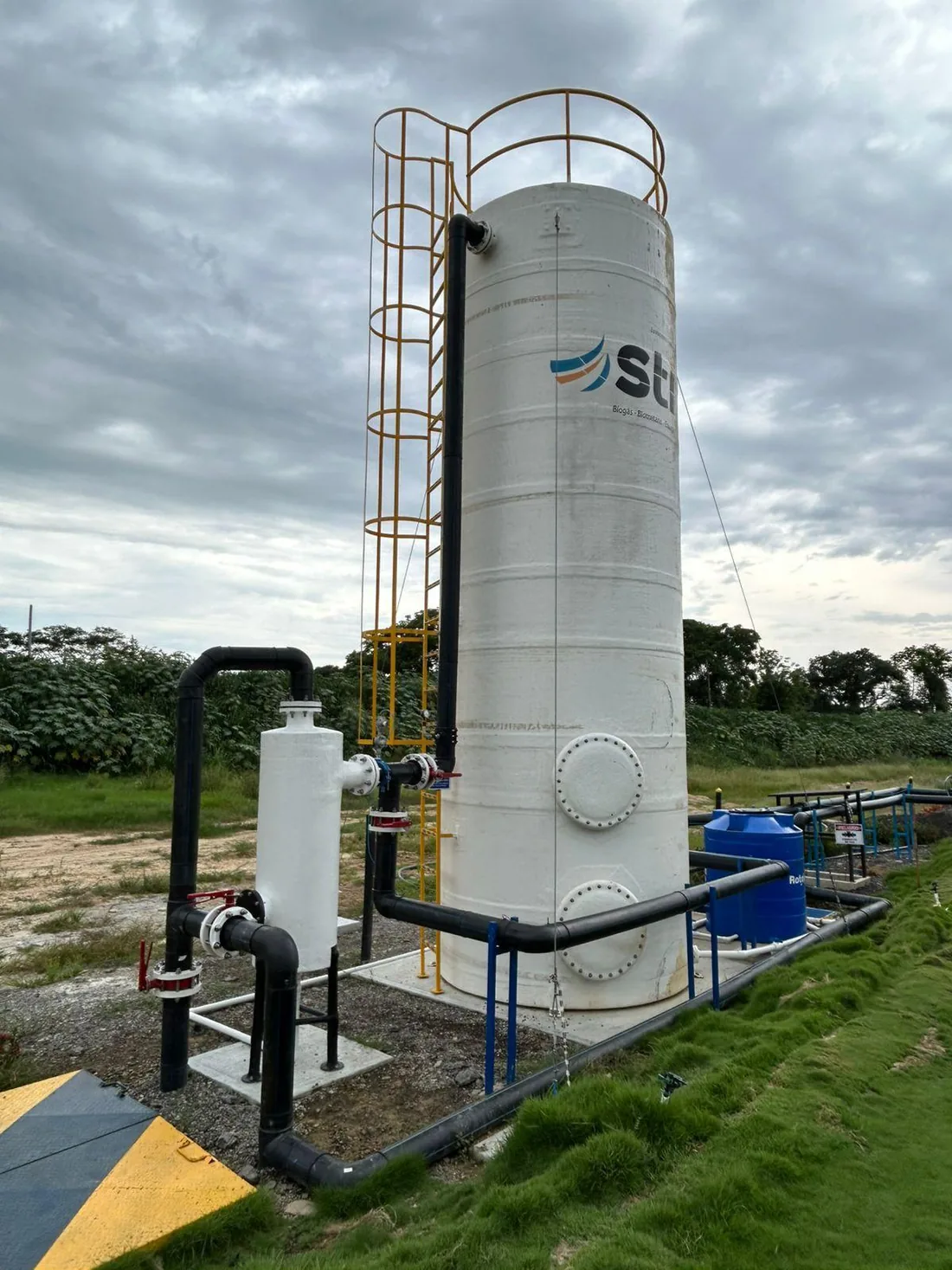 Unidad BIOFILTER STI instalada en una planta de biogás
